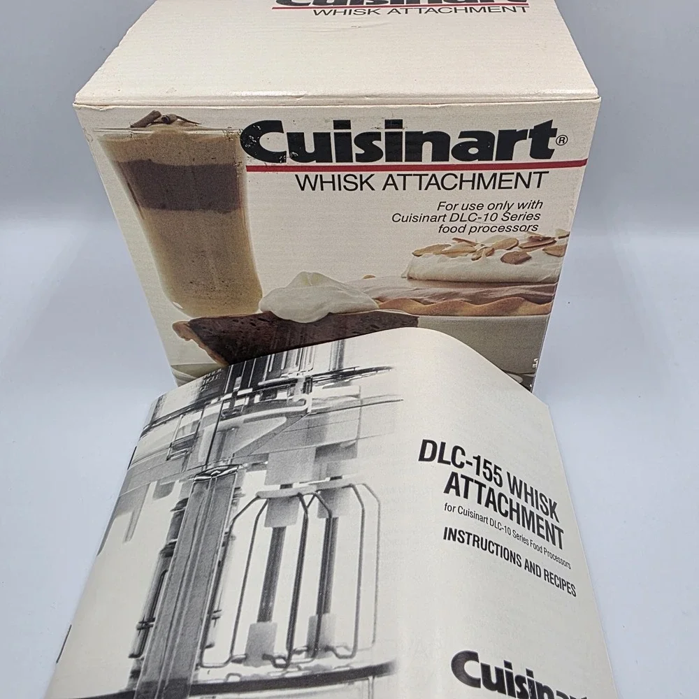 Cuisinart Whisk Attachment DLC-155 for DLC-10 Food Processor w/ Manual‎ & Box